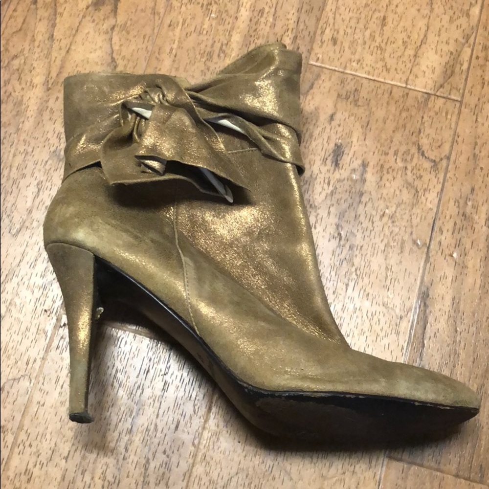 Gold booties